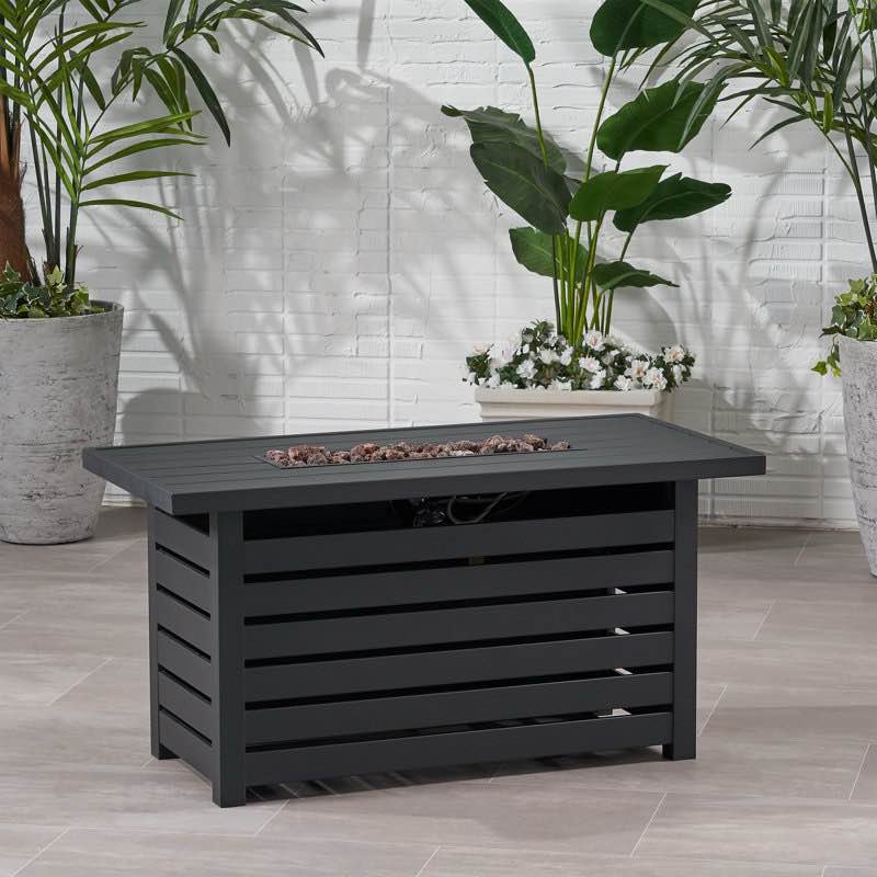 Fernon Rectangle Iron Propane Smokeless Fire Pit By Freeport Park®
