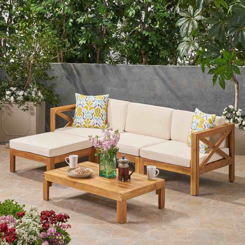 Barcomb Outdoor 5 Piece Sectional Seating Group with Cushions By Gracie Oaks