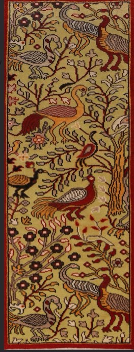 Animals Wool Design Ziegler Indian Runner Rug ( 7'11" x 2'6")