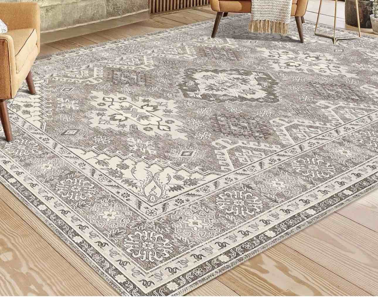 9' x 12' Area Rug Washable Throw Rigs Vintage Accent Rugs