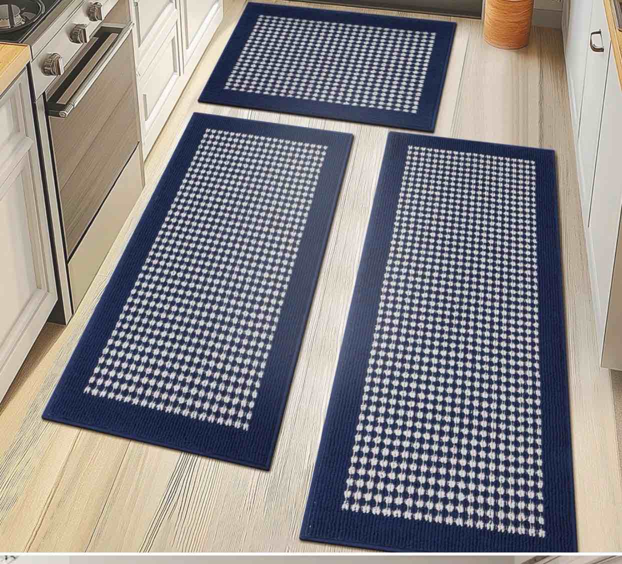 Machine Washable Non-Slip Kitchen Mat ( Set of 3)