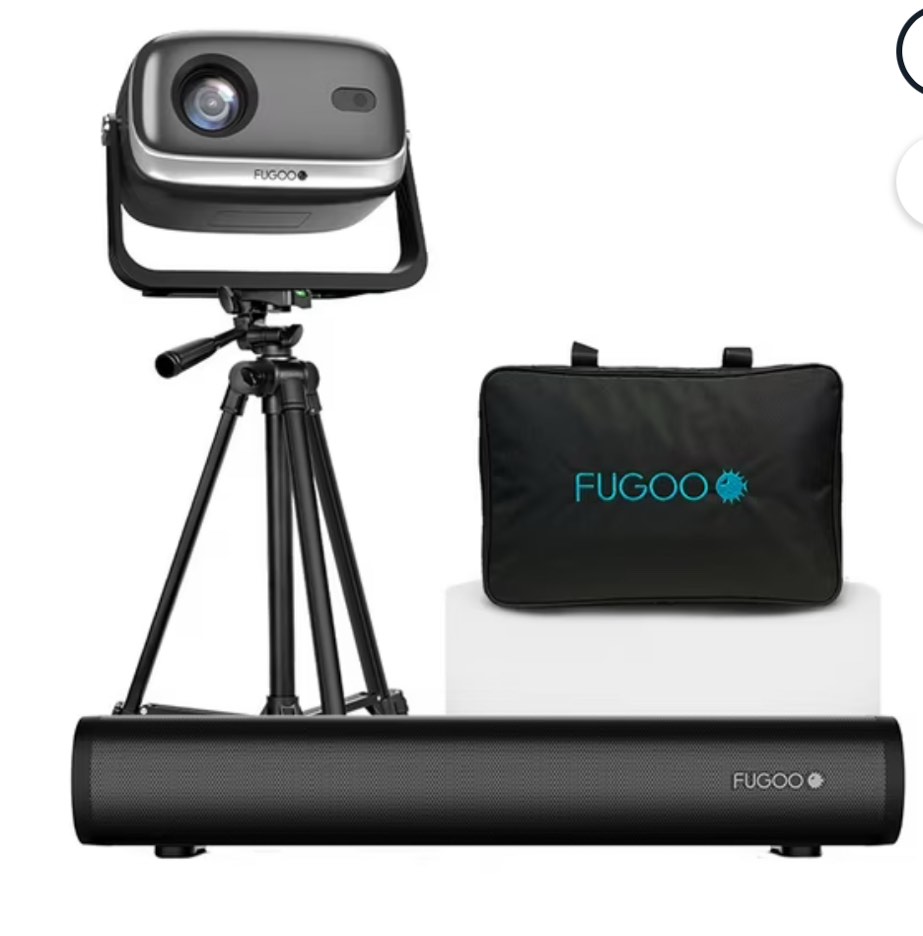 Fugoo Outdoor Projector & Soundbar Bundle with Tripod & 120" Foldable Screen