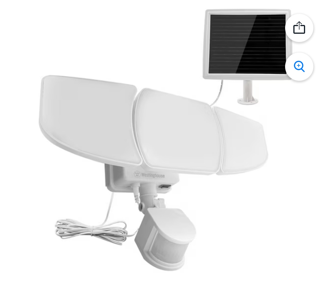 Westinghouse 2000 Lumen Solar Triple Head LED Security Light