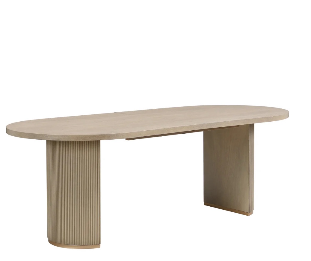 Christopher Knight Home® - Oval Dining Table With Double Pedestal Base - Modern Rustic Charm In Light Ash Finish, Seats 6 (2 box total)