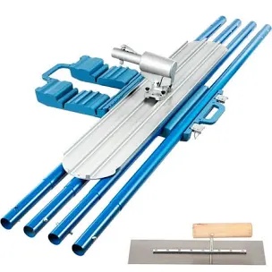 vevor bull float magnesium concrete float 48 x 8" round end concrete float tool cement tool bull concrete kit bull float with 4 float handle bull float bracket concrete tools finishing bull float