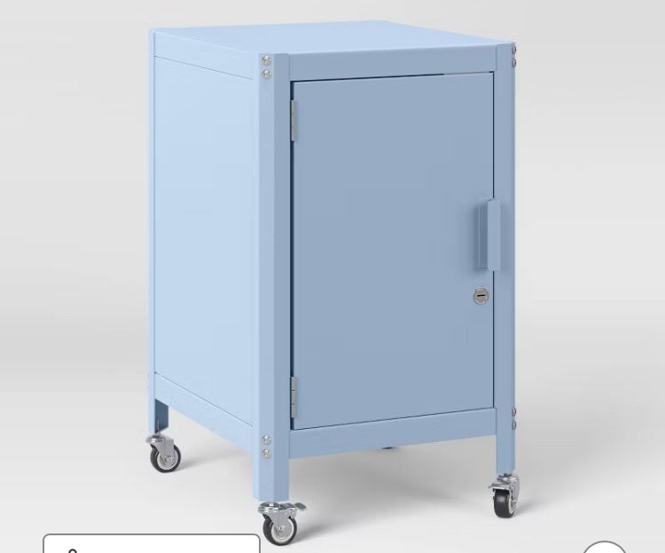Metal Rolling Locker Storage Cabinet with Lock- Room Essentials