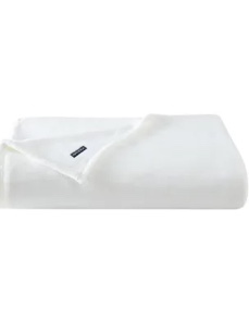 nautica solid ultra soft plush fleece blanket white