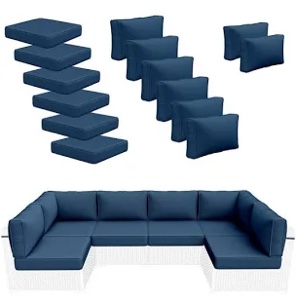 Wynee 14 Pcs Outdoor Cushions Set 5" Outdoor Furniture Replacement covers