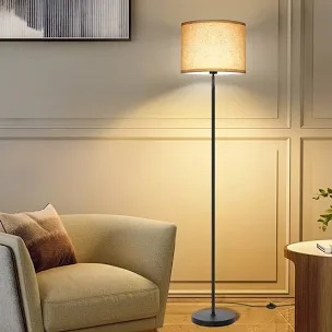 63.6" Standard Floor Lamp With Remote Control And Bulb Included