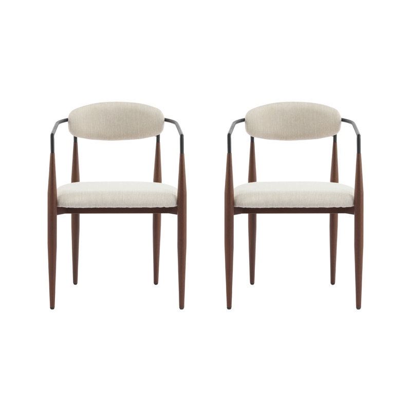 Nayalis Low Back Upholstered Dining Chairs (Set of 2)