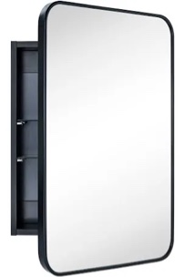 Recessed or Surface Medicine Cabinet with Mirror Aluminum Framed