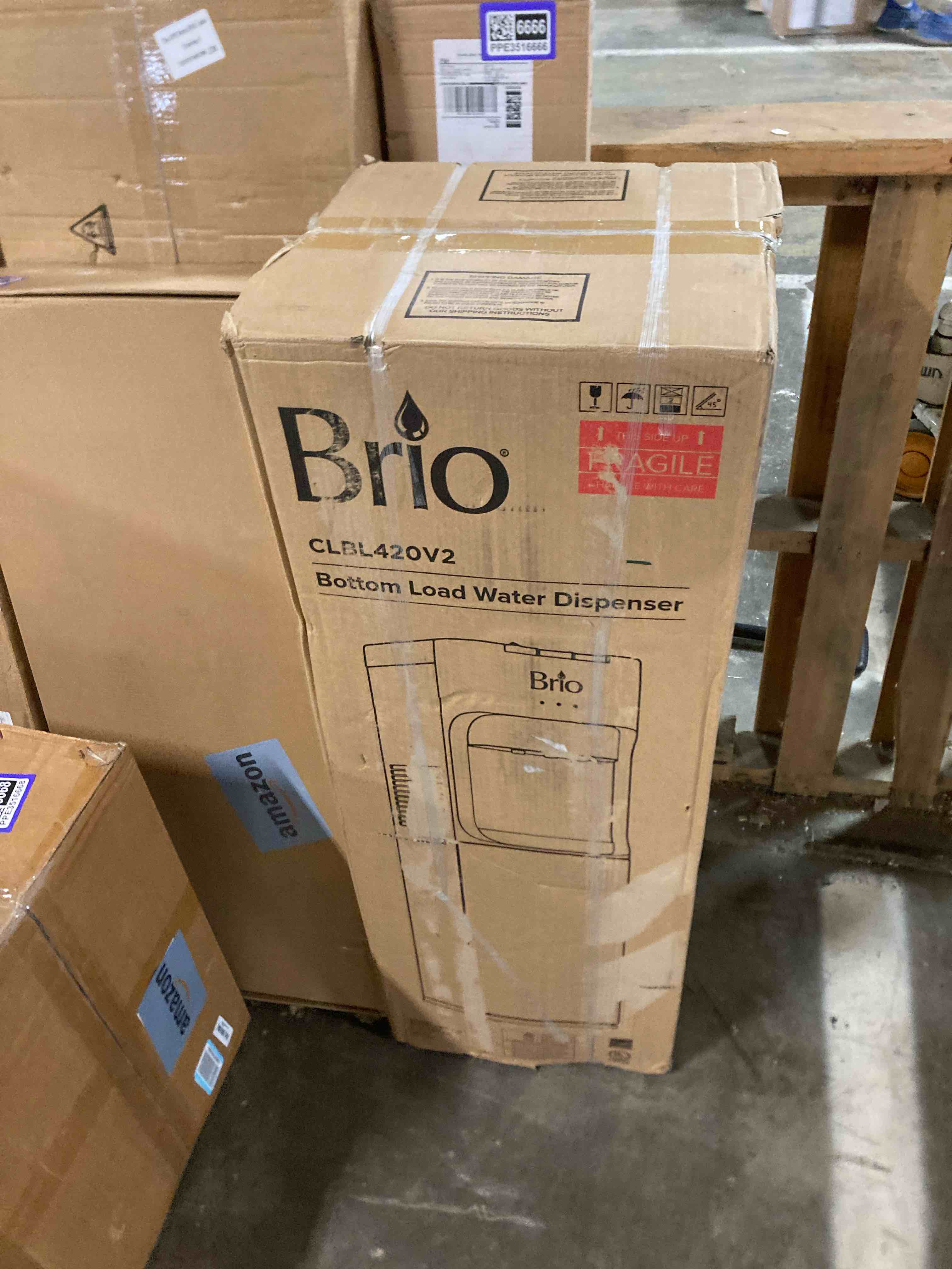 Condition photo showing New/Like New for Brio Bottom Loading Water Cooler Dispenser for 5 Gallon Bottles - 3 Temperatures with Hot, Room & Cold Spouts, Child Safety Lock, LED Display with Empty Bottle Alert, Stainless Steel