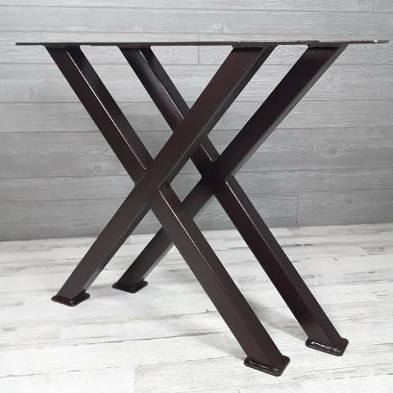 Black Powder - Coated Metal Table Legs Sturdy And Stylish(Just only Table Leg)