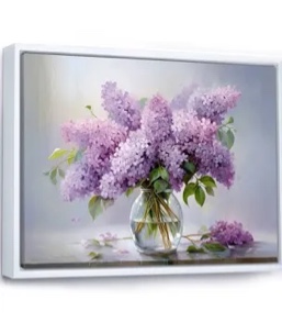Lilacs Romantic Impression III - Lilacs Canvas Print Wall Art