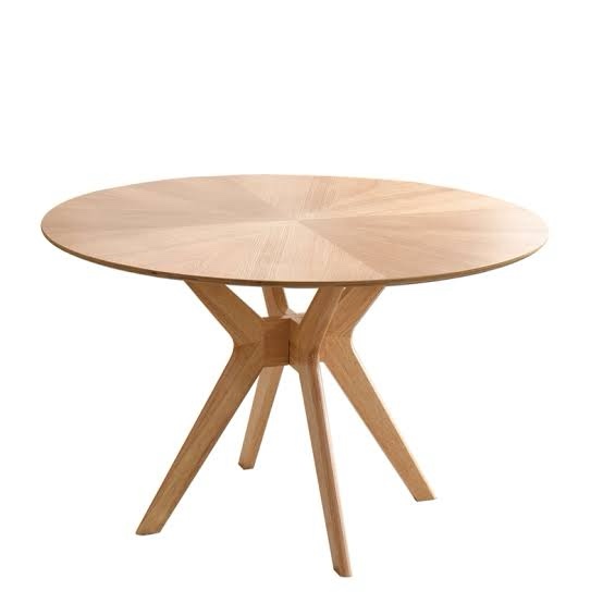 Lochy 46.7" Round Solid Wood Dining Table