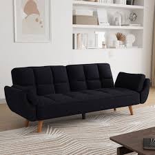 Kamaren Full 75.39" Futons Upholstered Convertible Sofa(missing a box) 