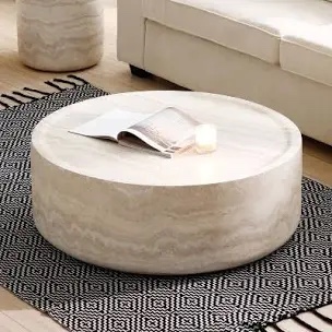 90 Mars texture colored Round Modern Coffee Table