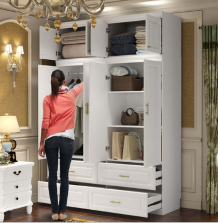 Arayah 63'' Wide Large Vacuum-Formed Armoire 1 of 2 boxes