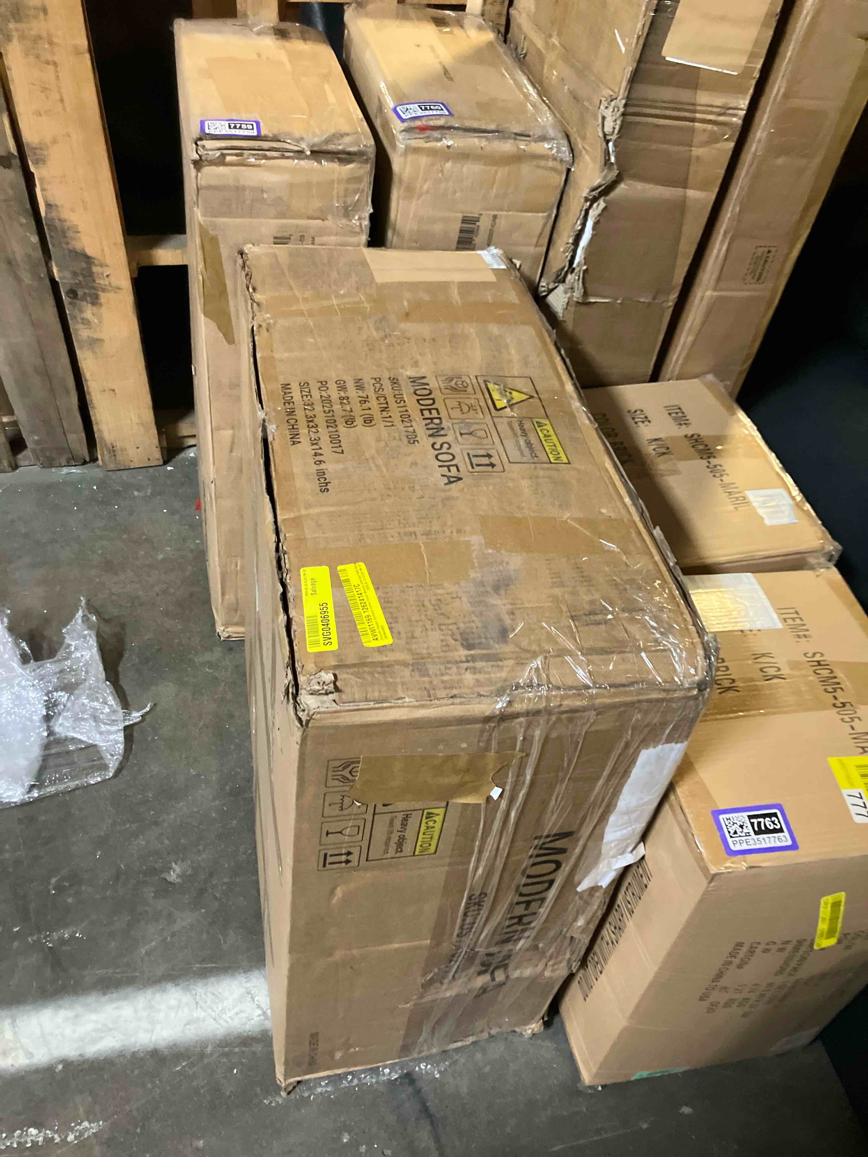 Condition photo showing As Is for 8-Piece Chenille Sleeper Sectional Corner Couch Modular Sofa Bed With Storage Chaise (Corner seat only)