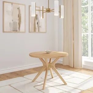 Muhsina Cross Leg Round Dining Table (38in x 38in / 966mm x 966mm)