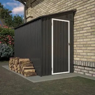 4 ft. W x 8 ft. D Metal Lean-to Storage Shed Foundation Kit Included