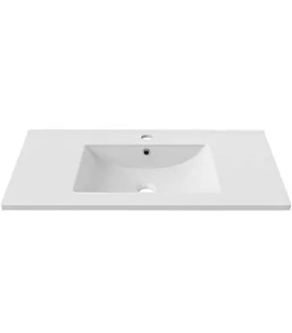 swiss madison 47.56'' single bathroom vanity top in glossy white with sink