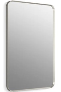 silver Aevar High-Strength Tempered Glass and Aluminum Alloy Framed French Cleat Mounted Wall Decor Bathroom Vanity Mirror with 5-Year Warranty