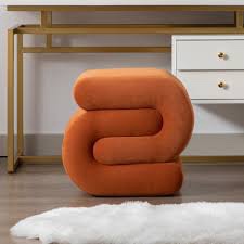 Jaszlyn S - shape Ottoman, Makeup Stool Footstool