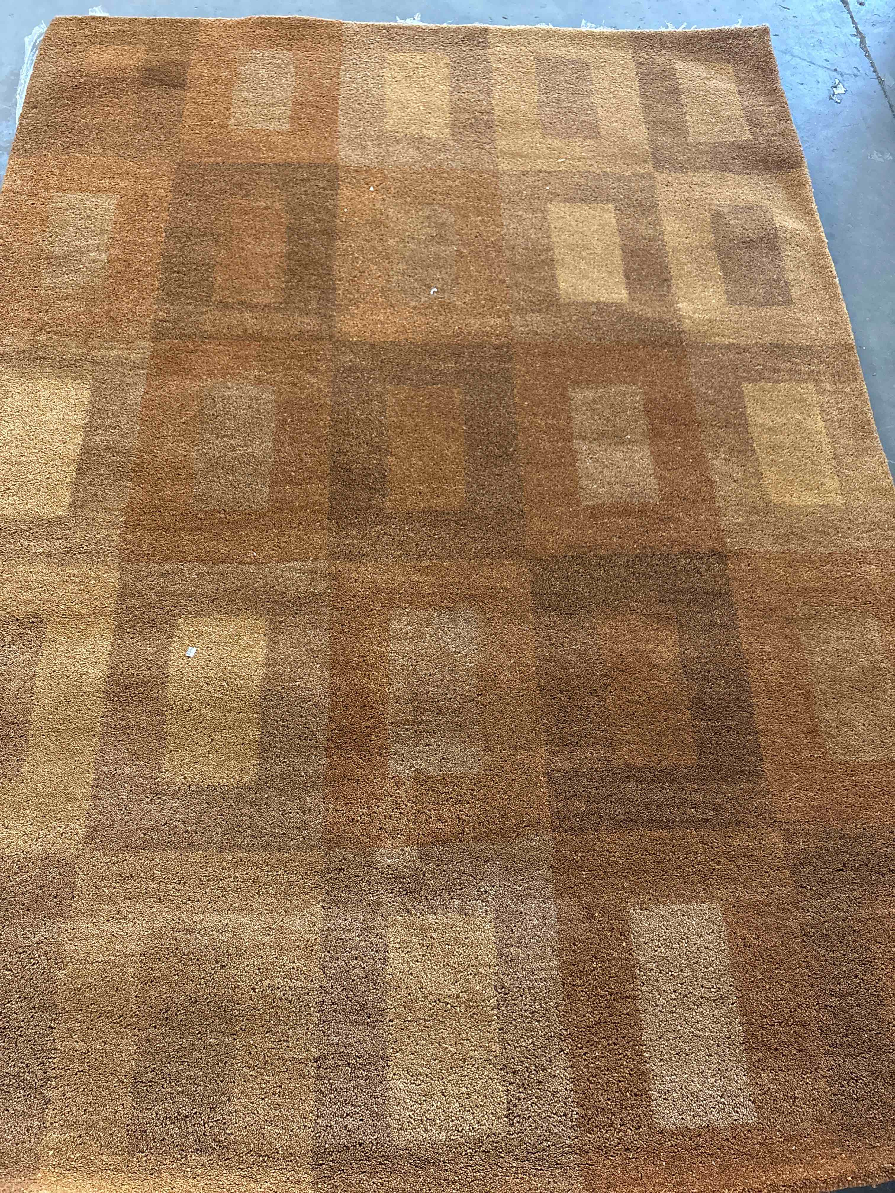 RugSource Modern Collection 5x8 Area Rug, Hand Knotted Brown Modern Rug, Oriental 100% Wool Carpet for Bedroom, Living Room, Dining Room