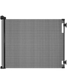 black retractable safety gate
