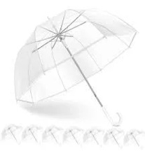 Clear Bubble Umbrella Wedding, High-Visibility Transparent Rain Umbrellas Bulk, Windproof Large Clear Umbrella, Firm and Durable, Dome Umbrellas for Wedding Bride Groom Photography Golf Outdoor