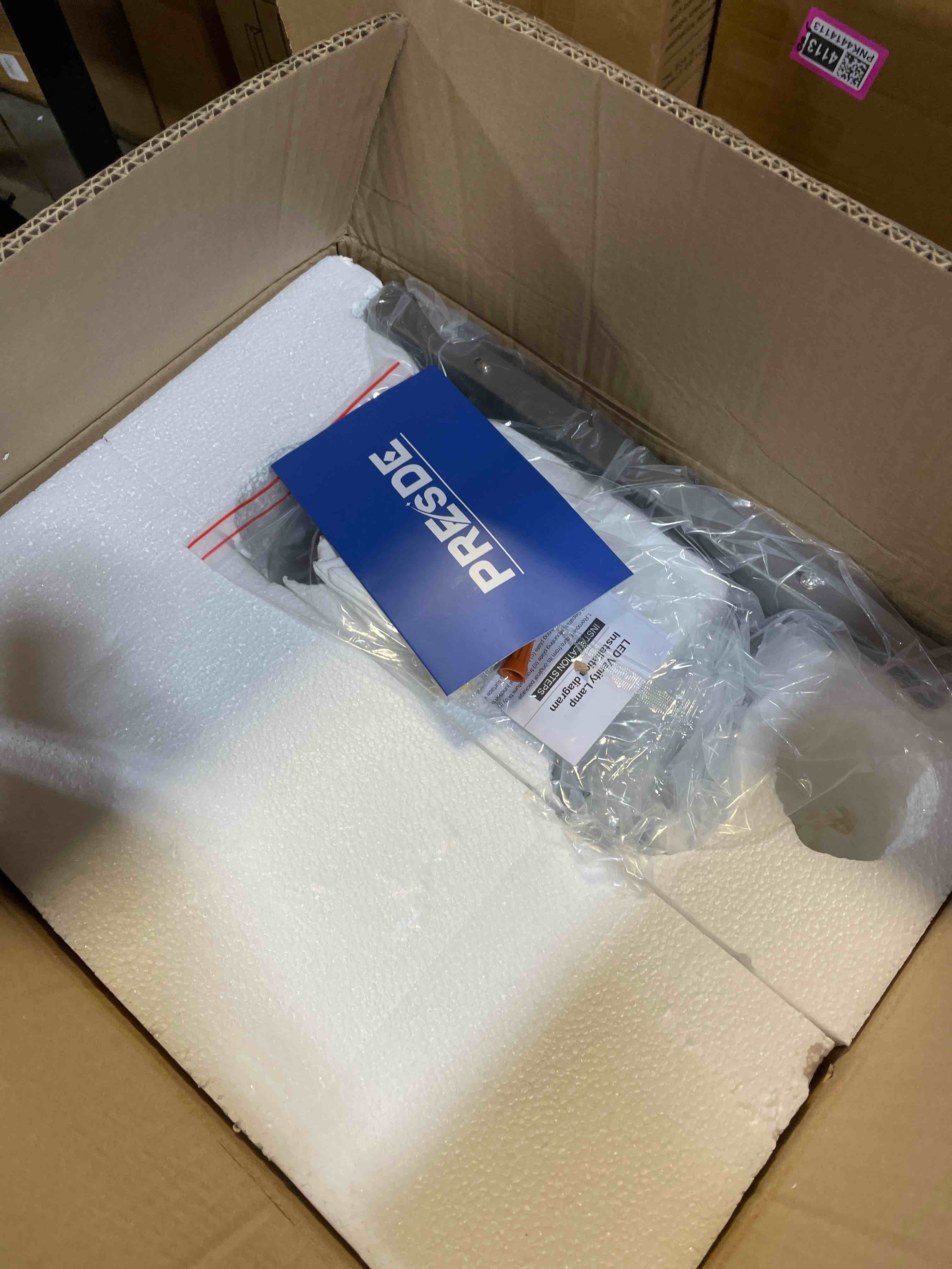 Condition photo showing New/Like New for PRESDE 2 Lights Bathroom Vanity Fixtures Over Mirror Brushed Nickel Bathroom Light Fixture with Bubble Glass Globes Brushed Nickel?with Bubbles? 2-lights