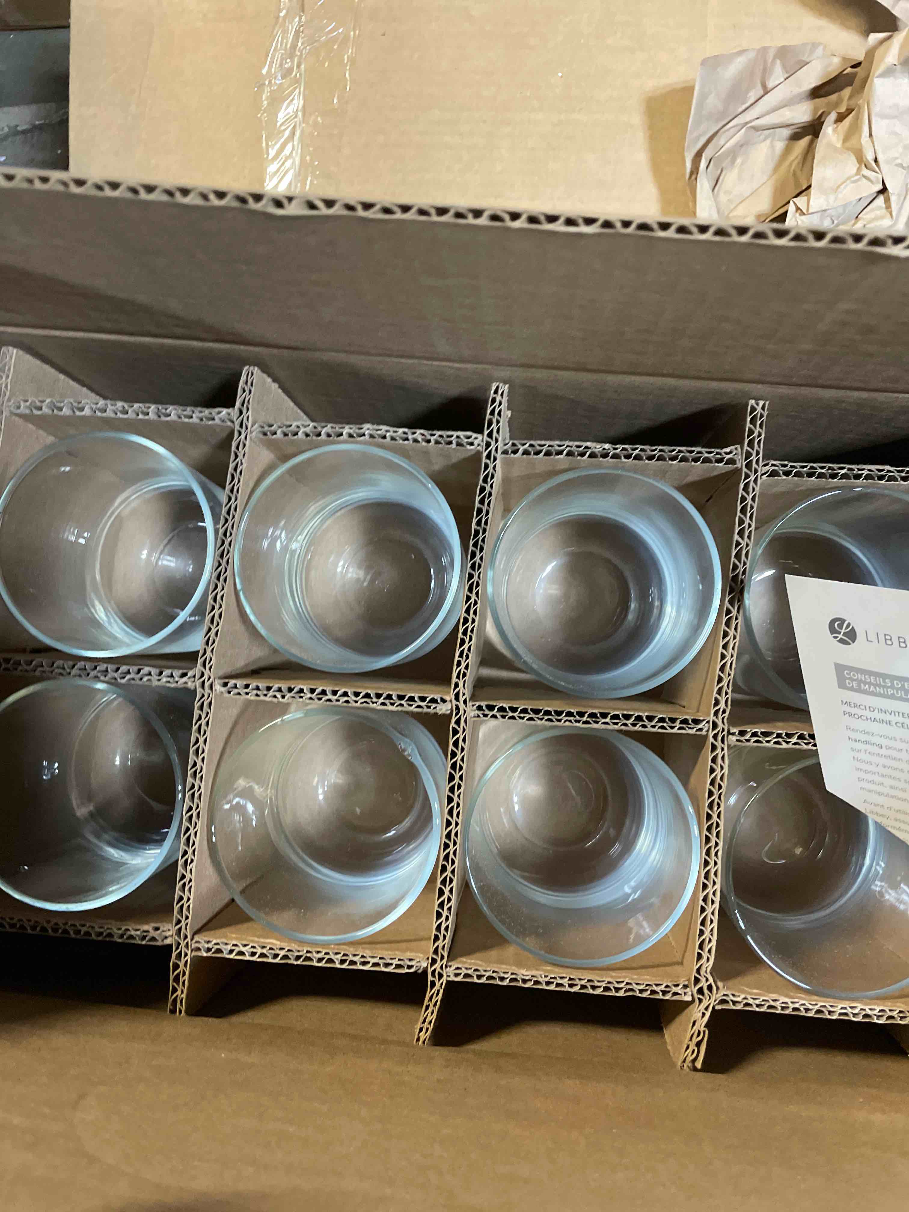 Condition photo showing New/Like New for Libbey Polaris 16-Piece Tumbler and Rocks Glass Set  Axis