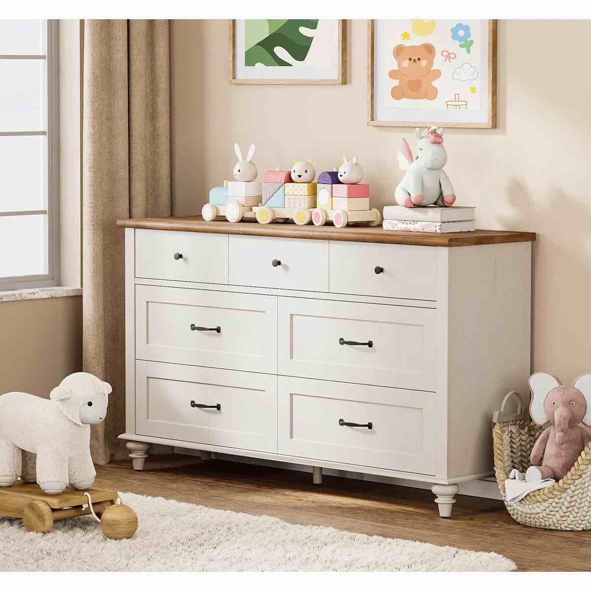 Scarlett Kids Dresser With 7 Drawers, Bedroom Dresser For Kids Room, Entryway By Charlton Home®