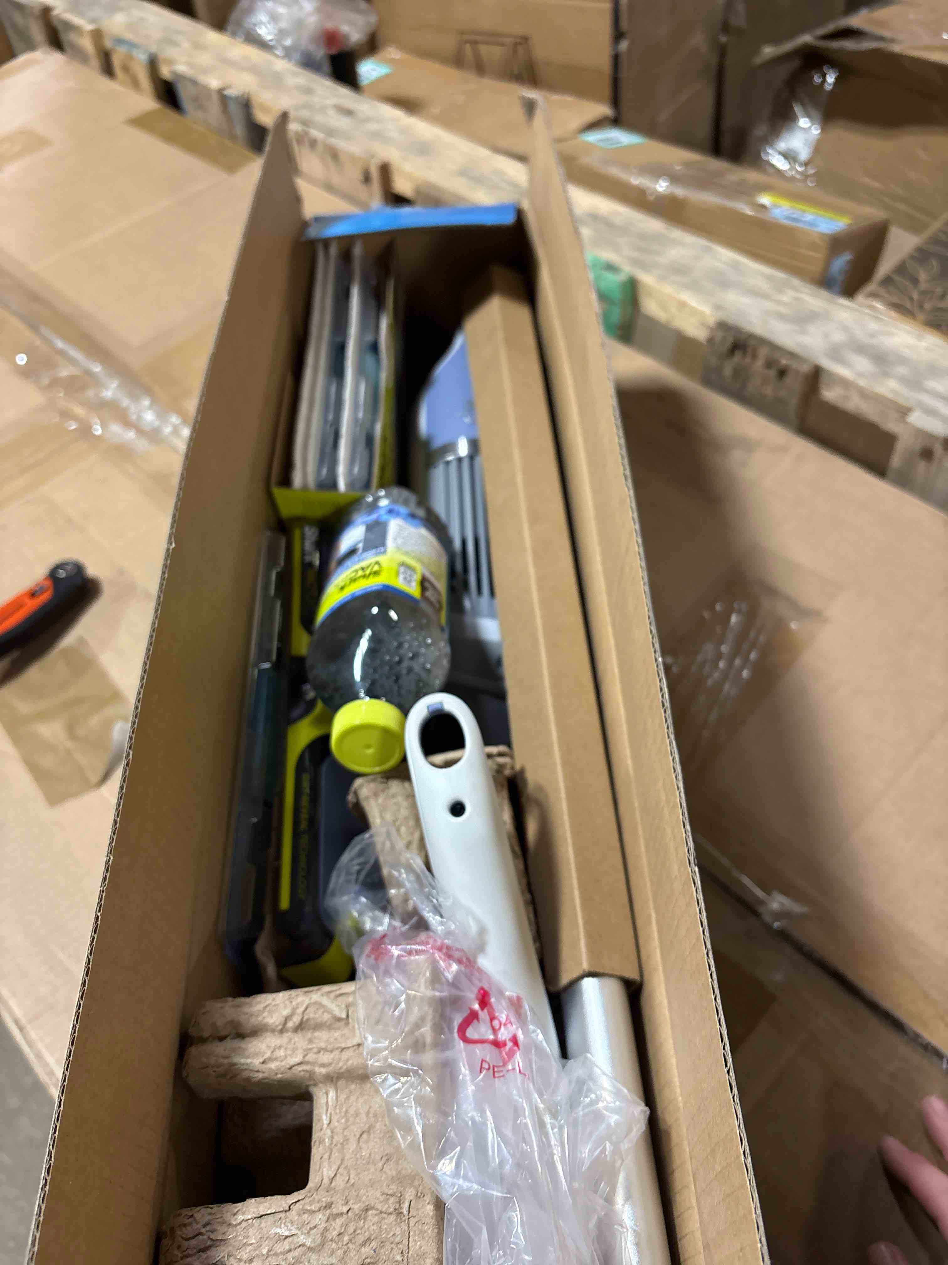 Condition photo showing New/Like New for Shark VACMOP Reveal New Cordless Hard Floor Cleaner, Vacuum & Spray Mop, Powerful Suction, Lightweight, Illumination Light, Includes 4 Disposable Pads, 12oz Pet Multi-Surface Cleaning Solution, VM401