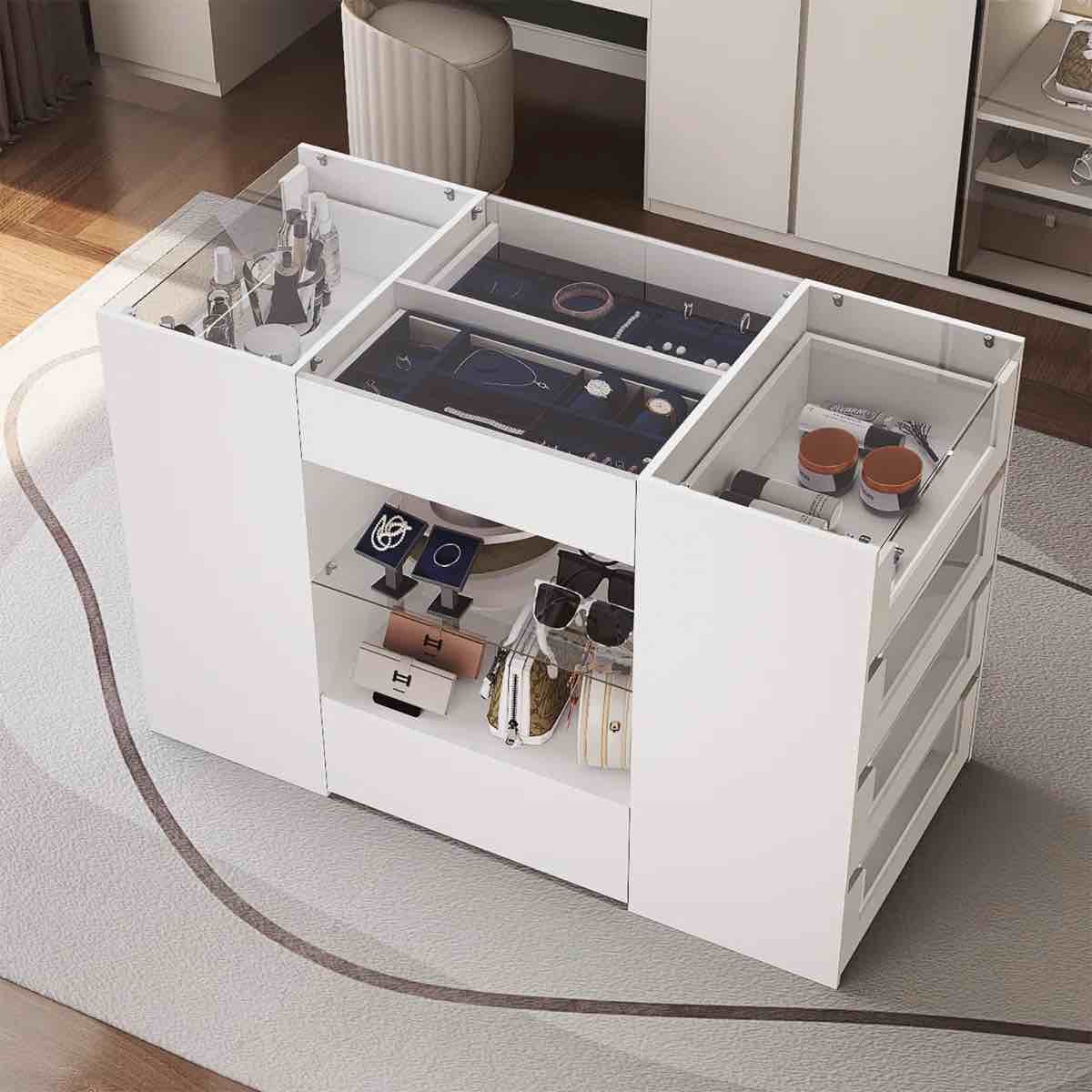 Closet Island With 12 Drawers