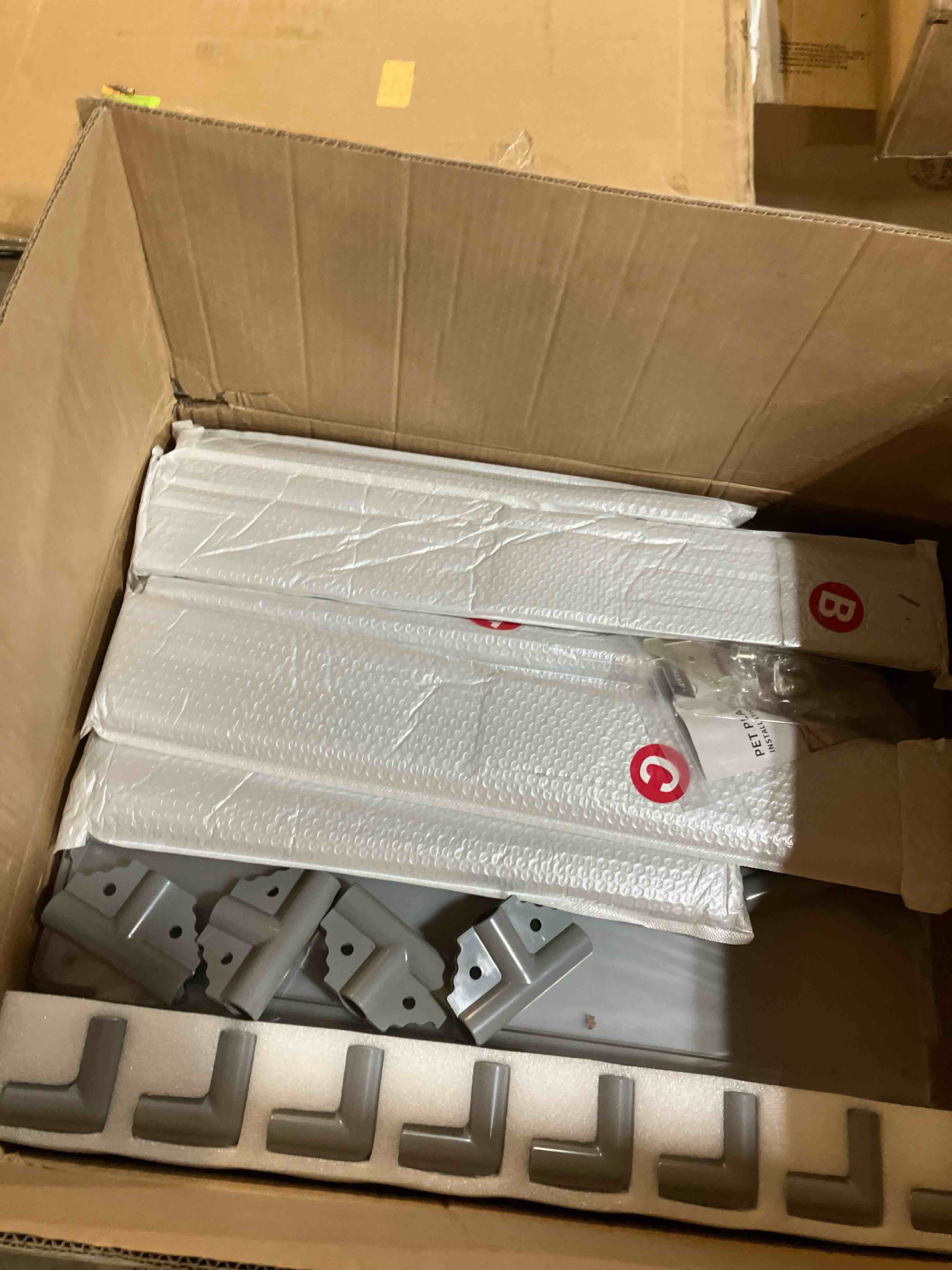 Condition photo showing New/Like New for Clear Acrylic Dog Playpen, 8 Panels 29.5 Inch Tall Indoor Pet Play Pen with Door, Transparent Puppy Fence for Small Dogs, Dog Fence Crate Kennel Whelping Cage