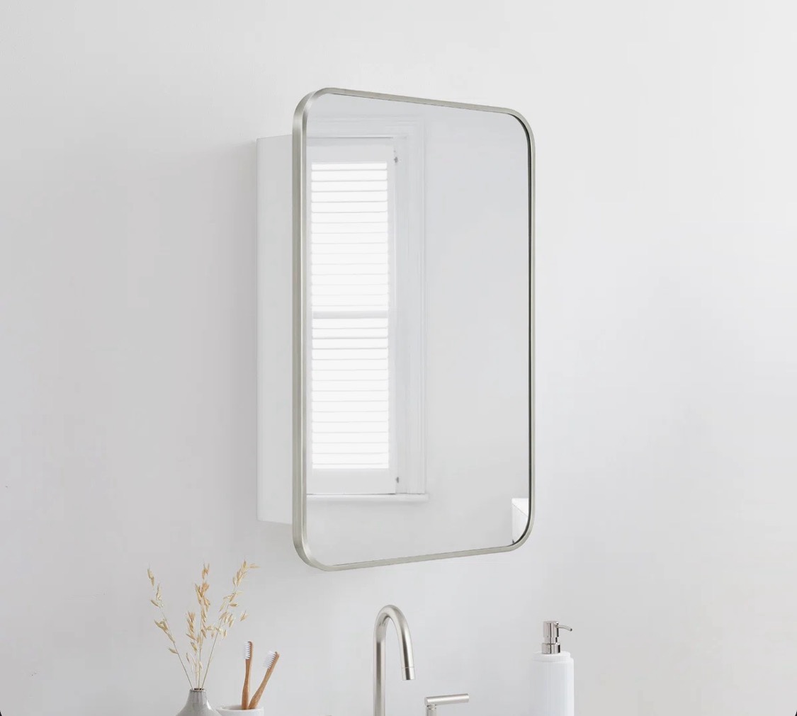 Garnes Recessed or Surface Mount Framed Medicine Cabinet with Adjustable Shelves