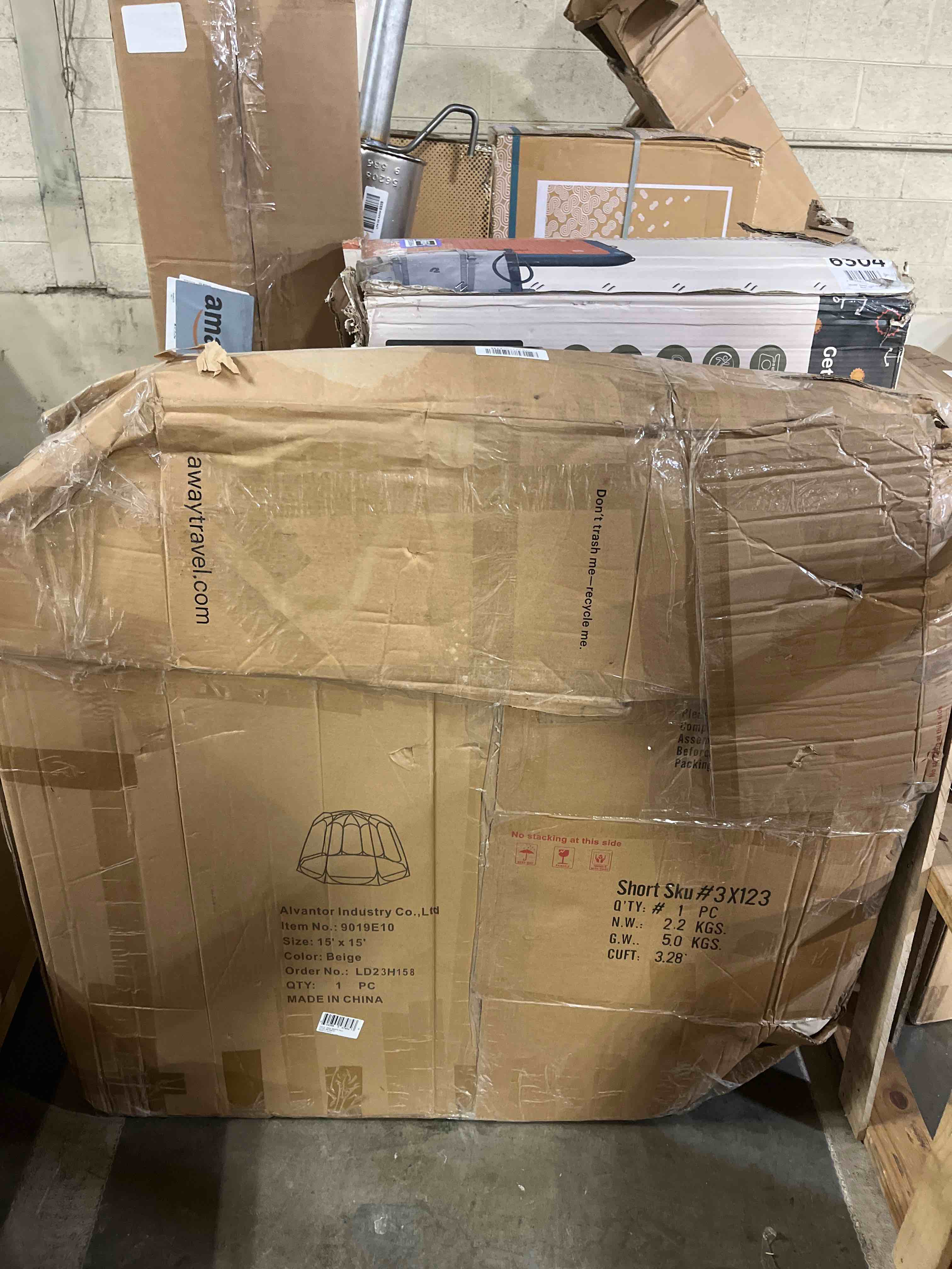 Condition photo showing Good Condition for Alvantor Pop Up Bubble Tent - 15’ x 15’ Instant Igloo Tent - 12-15 Person Screen House for Patios - Large Oversize Weather Proof Pod - Cold Protection Camping - Beige 15'x15'