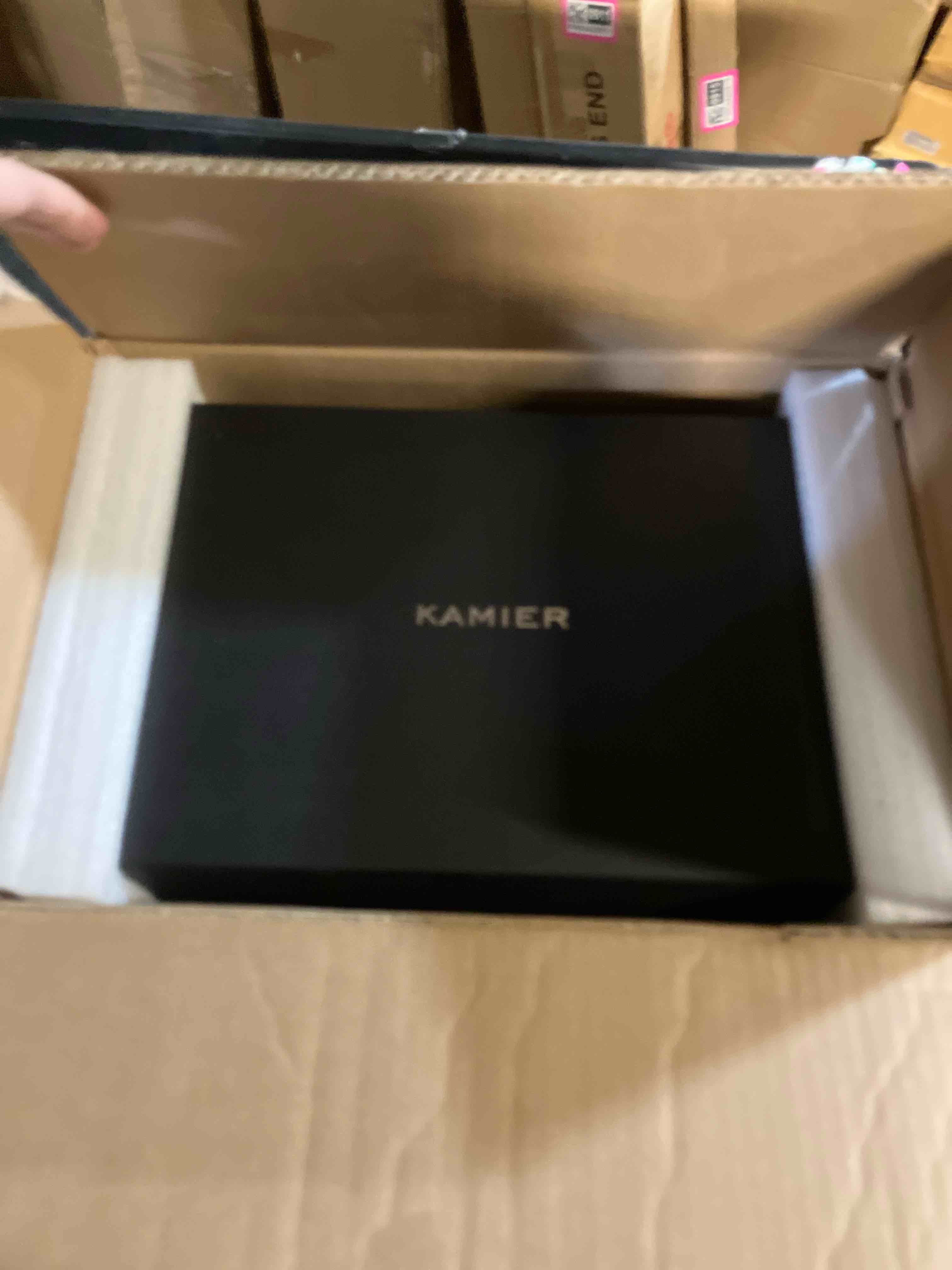 Condition photo showing New/Like New for High End Watch Box for Men, 12 Slot Wooden Watch Case With Drawer, Watch Display Box with Glass Lid, 2-Layer Watch Holder for Jewelry and Watch Storage for Men Women , Ideal for Gift (With Gift Box) Black