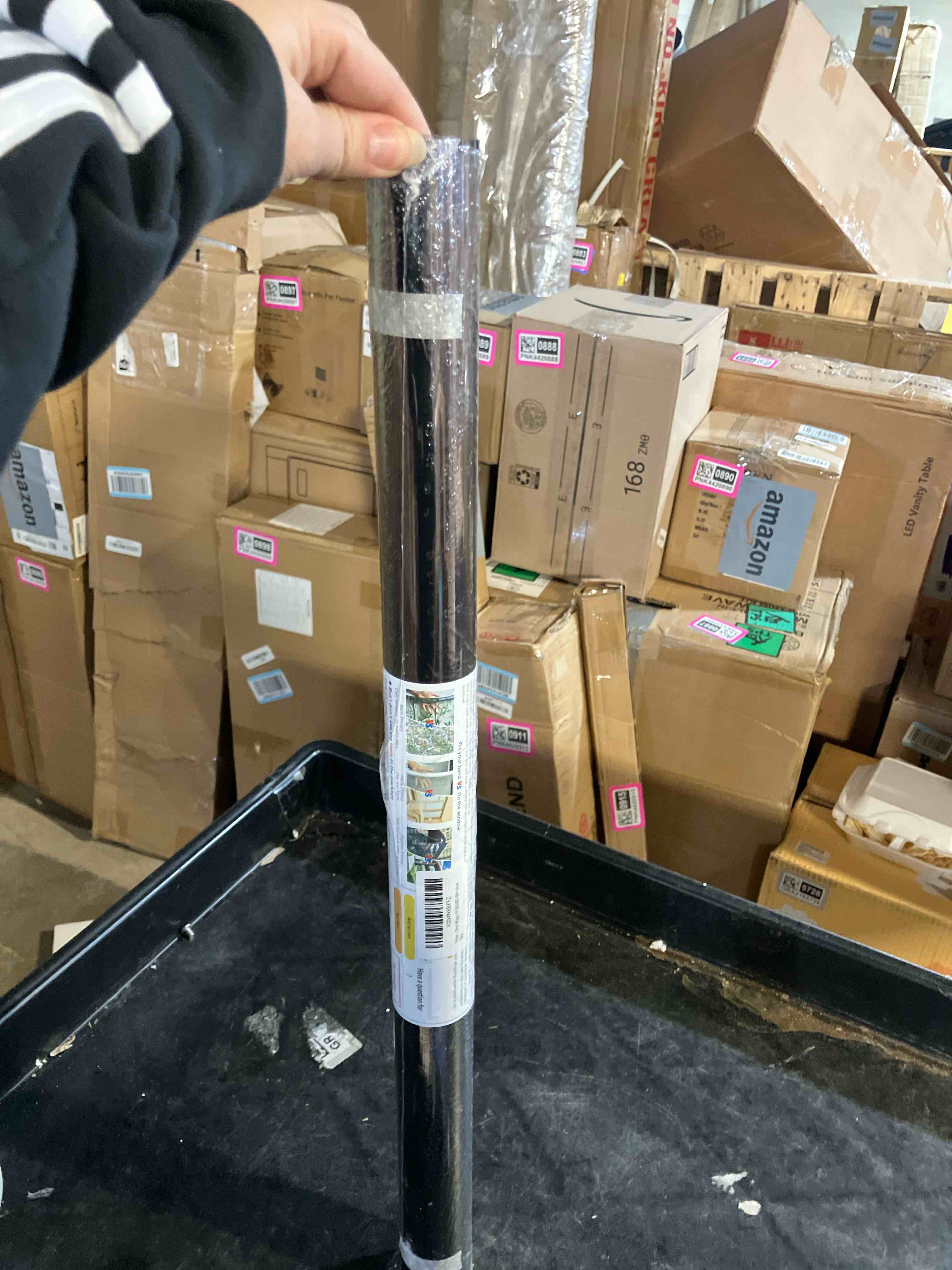 Condition photo showing New/Like New for One Way Window Privacy Film See Out Not in, Window Tint for Home, Reflective Mirror Glass Windows Coverings Sun Heat UV Blocking, Black-Silver, 23.6 Inch x 157.4"