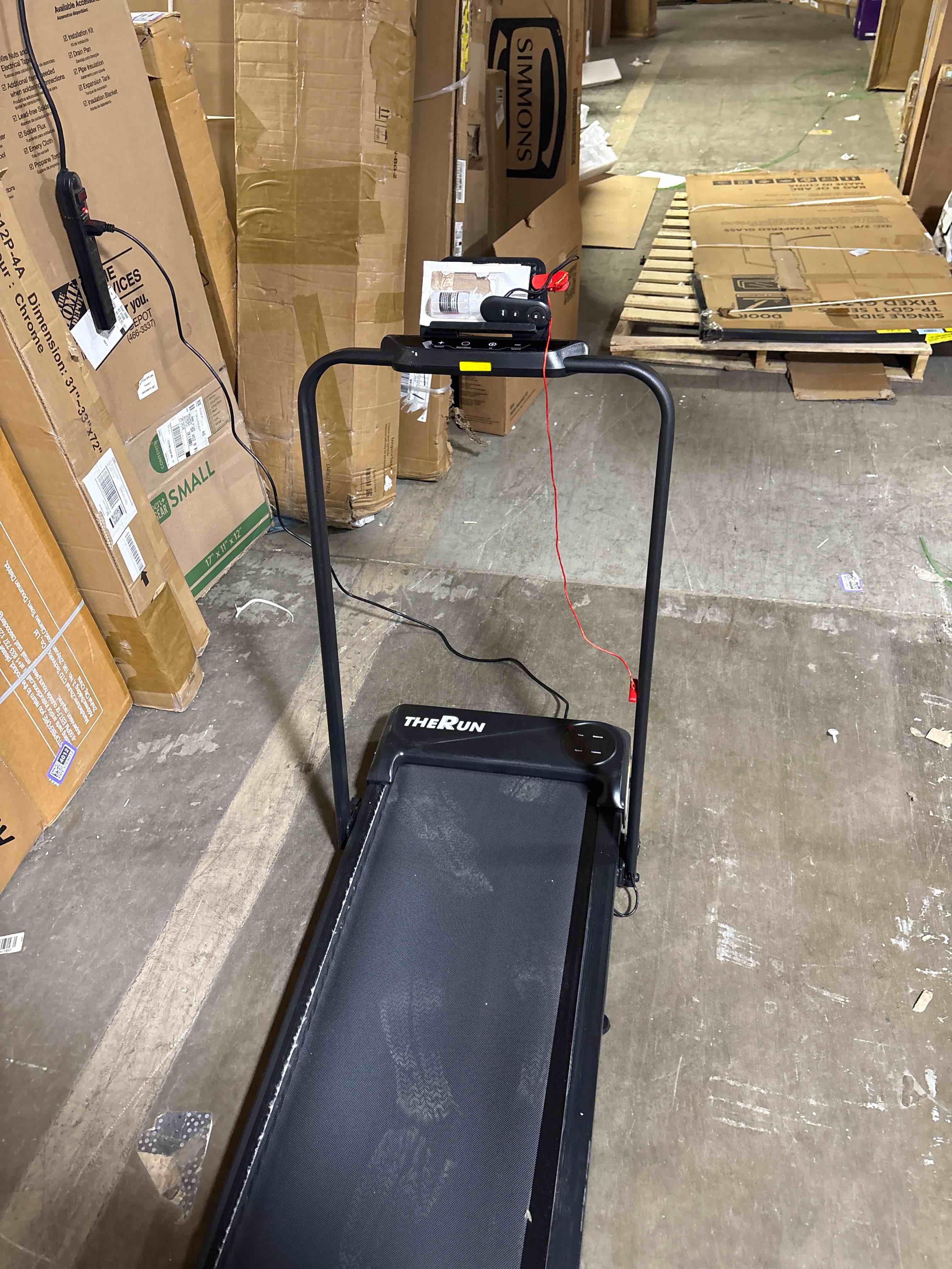 Condition photo showing Good Condition for THERUN Walking Pad, 2 in 1 Foldable Treadmills for Home, 2.5HP Under Desk with Handle Bar, 16" Widened Running Belt, with Remote Control Carbon Black