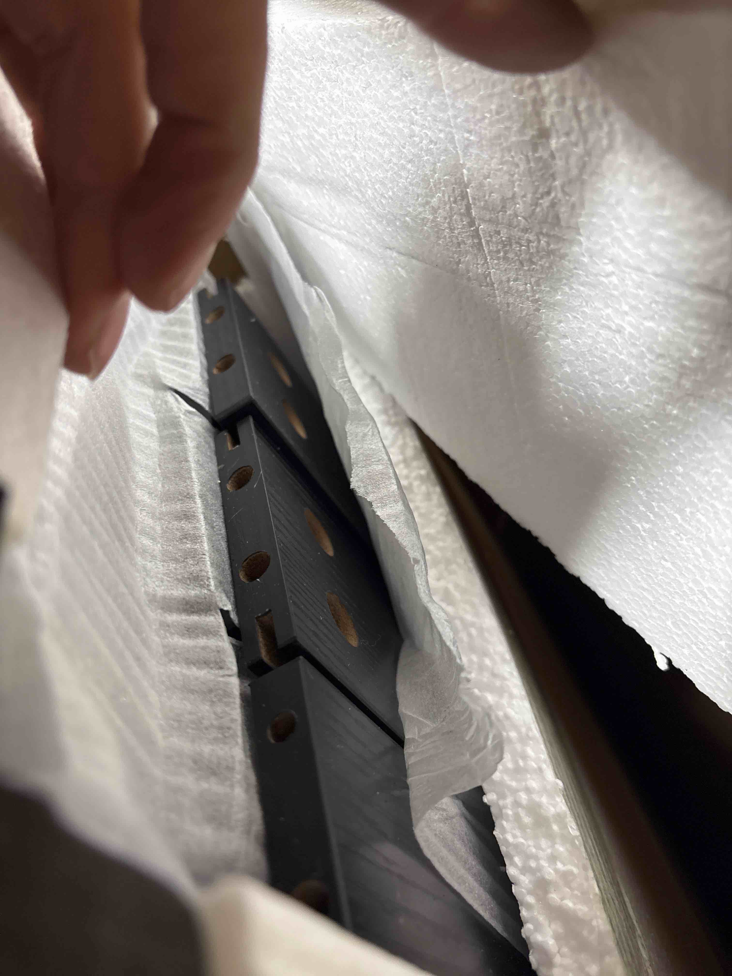 Condition photo showing New/Like New for Vibe & Dine 6 Drawer Double Dresser, Modern Chest of Drawers with Wide Storage for Closet, Bedroom, Living Room, Black