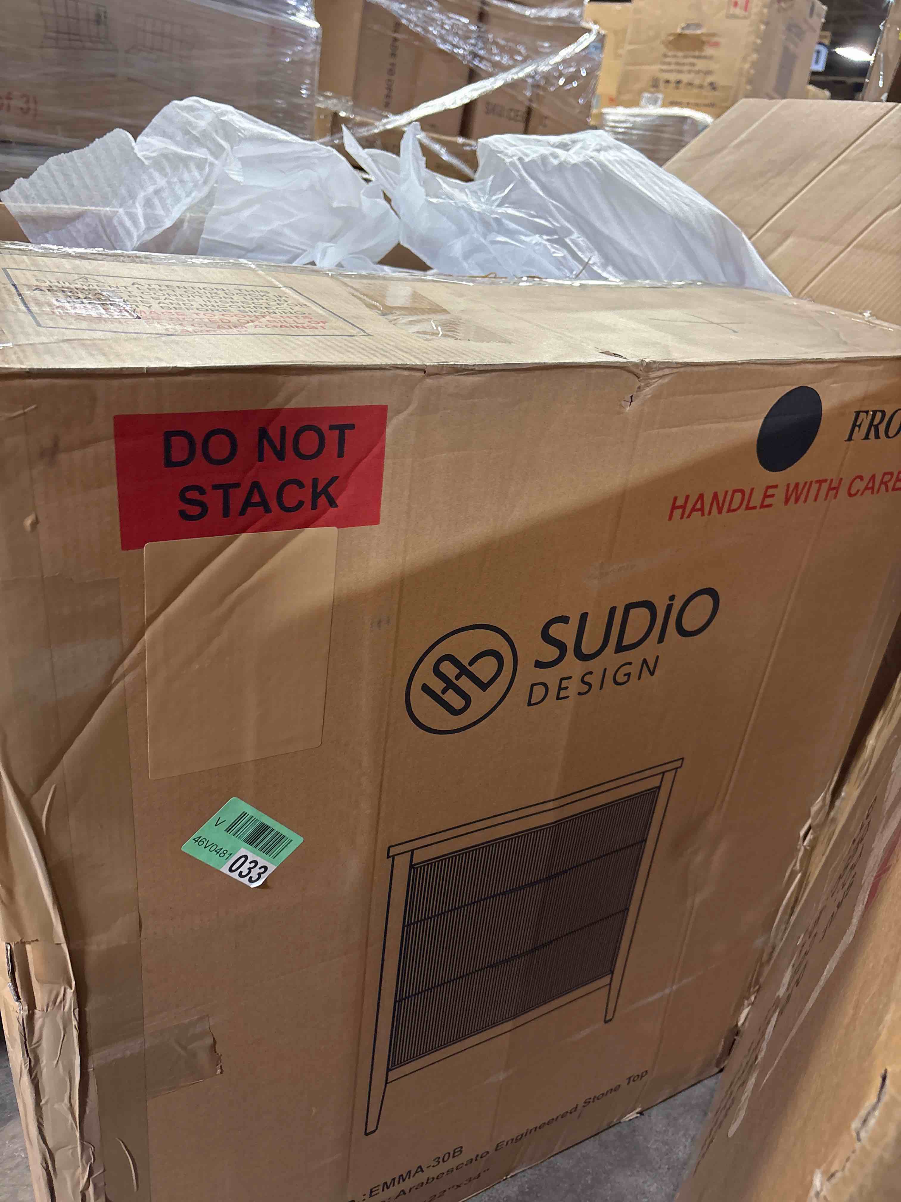 Condition photo showing New/Like New for Emma 30'' Single Sink Bathroom Vanity with Engineered Stone Top By Ebern Designs