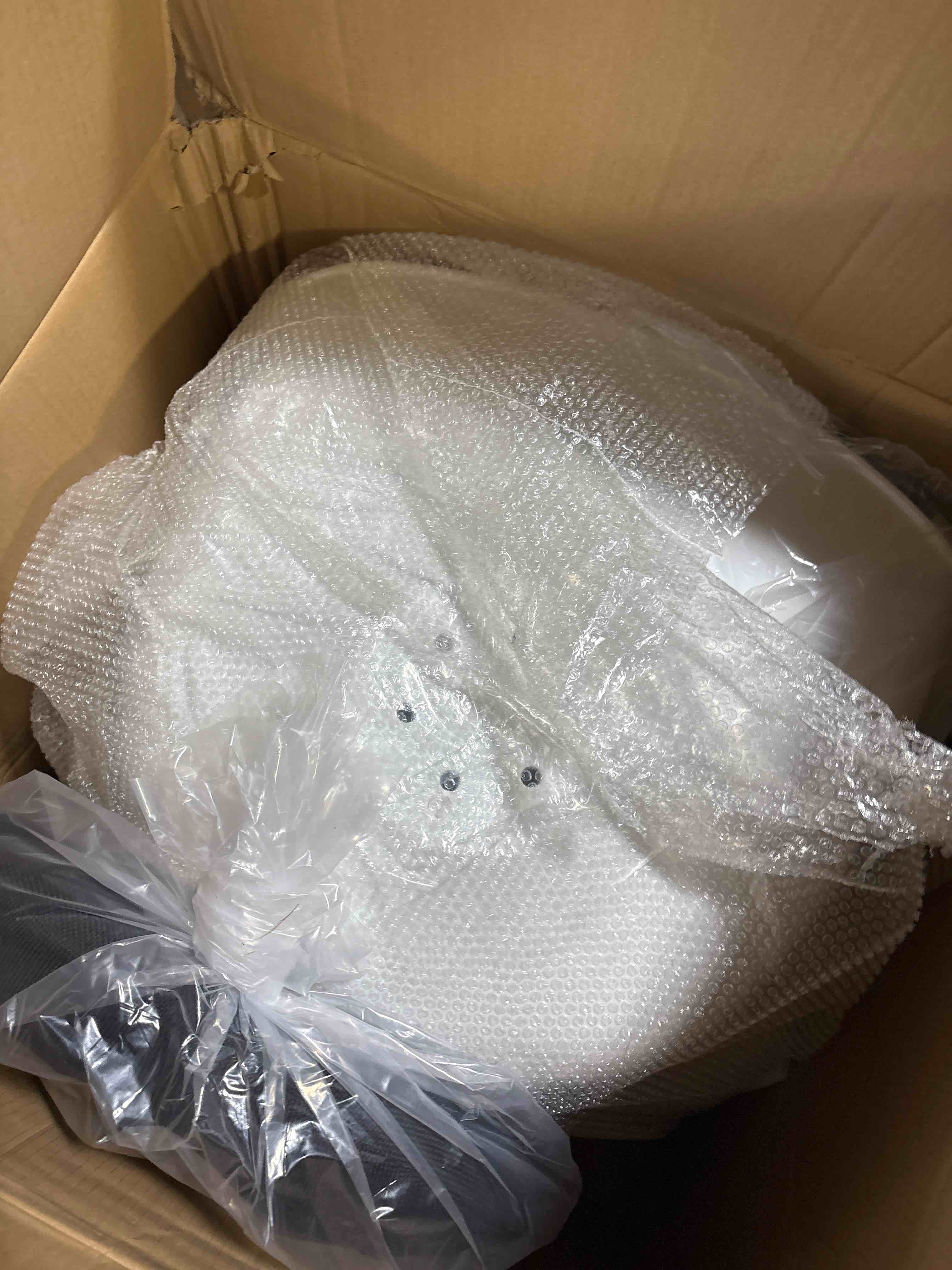 Condition photo showing New/Like New for Tatty Modern Pedestal Dining Chair – Plastic Seat, Metal Legs, Kitchen & Dining Room Seating By Orren Ellis