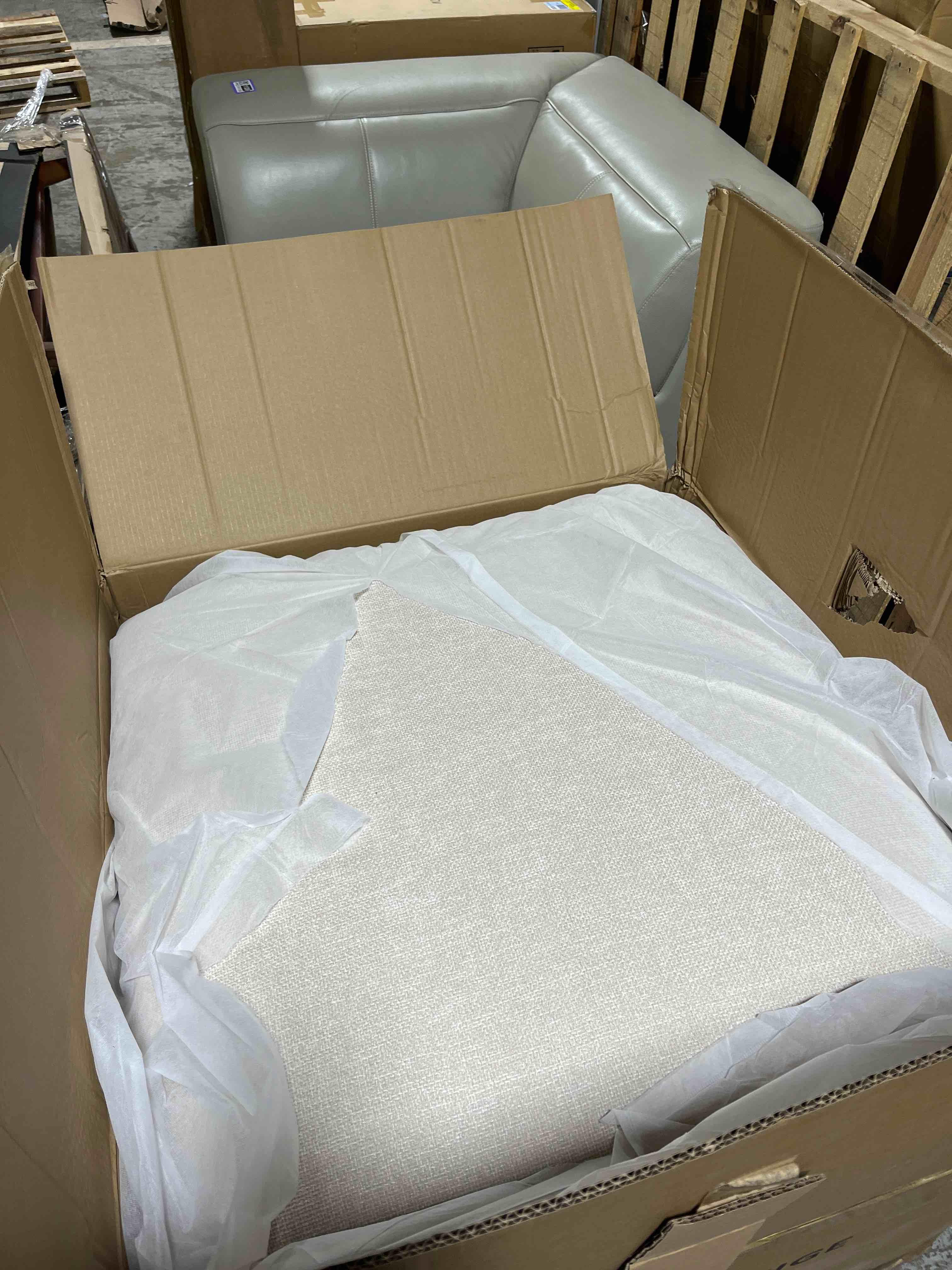 Condition photo showing As Is for Modular Sectional Sofa Modern?Beige?