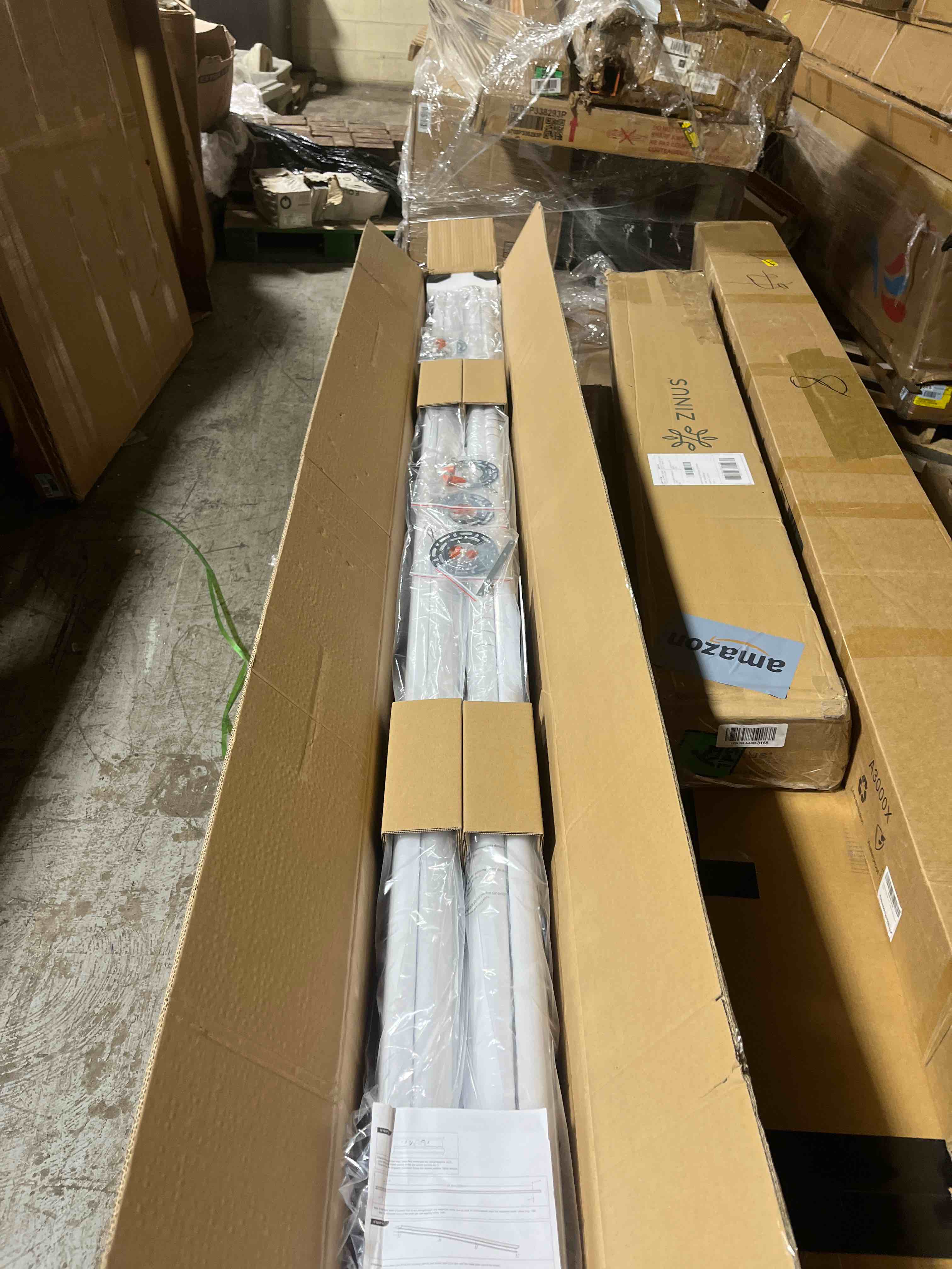 Condition photo showing New/Like New for AntLux 110W 8FT LED Shop Lights Ultra Slim LED Wraparound, 12600LM, 5000K, 8 Foot Strip Light, Flush Mount Garage Office Warehouse Ceiling Lighting Fixture, 8 Foot Fluorescent Tube Replacement, 4 Pack