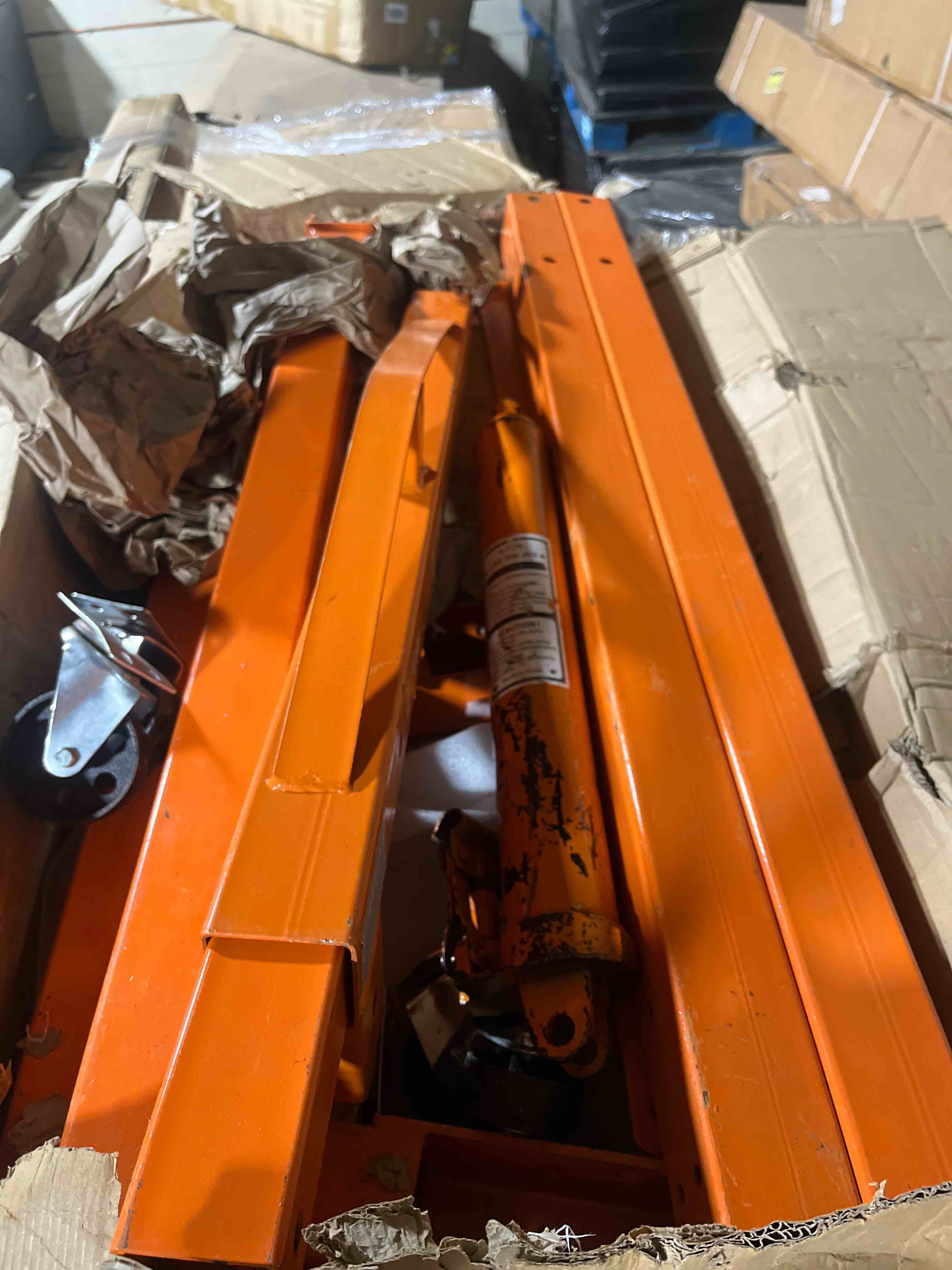 Condition photo showing As Is for Engine Hoist, 2 Ton Folding Cherry Picker Shop Crane Hoist Lift, Heavy Duty Hydraulic Engine Crane with 6 Casters, Engine Hoist Lever for Engine Lifting Loading (4400 LBS)