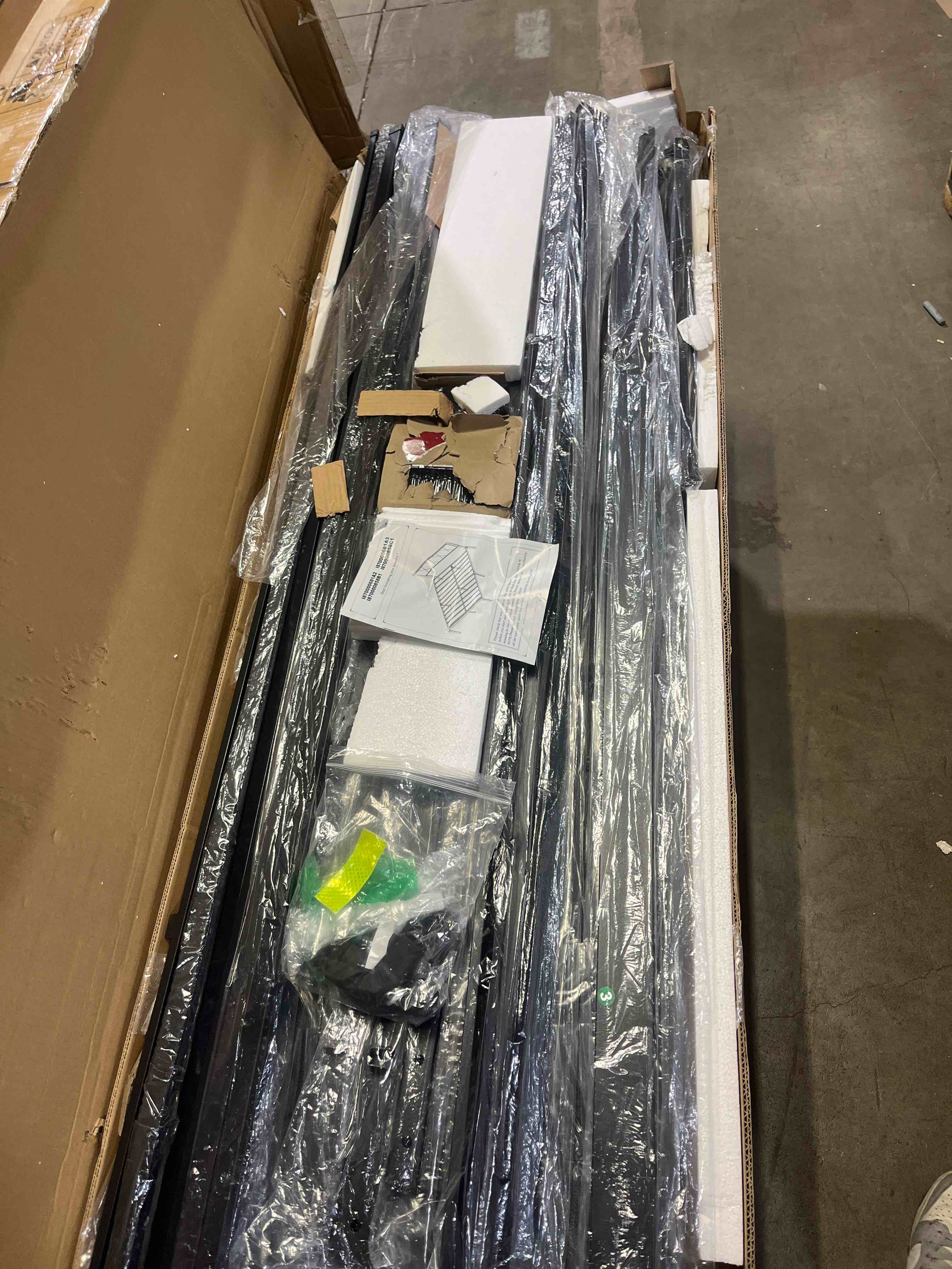 Condition photo showing Good Condition for Z-hom Easy Assembly Upholstered Platform Bed Frame with Soft Padded Headboard, Modern Linen Fabric Mattress Foundation, No Box Spring Needed, Noise-Free & Sturdy Metal Support, Queen Size (Grey)