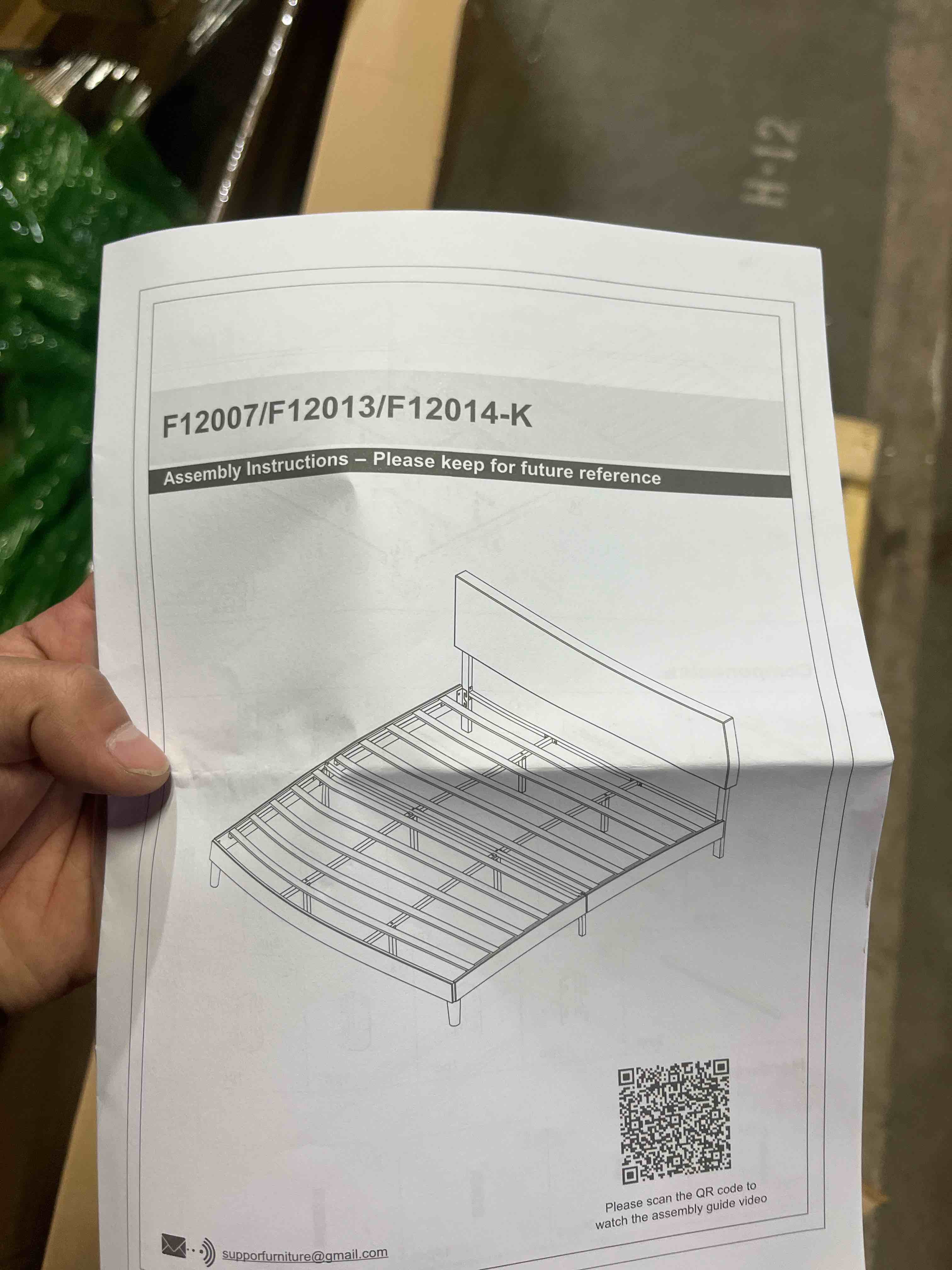 Condition photo showing Good Condition for SHA CERLIN Upholstered King Size Bed Frame with Adjustable Headboard, Stable Mattress Foundation, Strong Back-Support, No Box Spring Needed, Beige